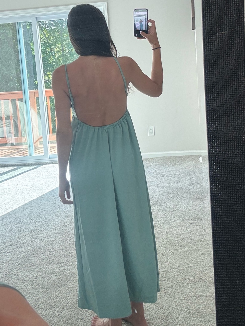 Mint Green Spaghetti Strap Maxi Dress